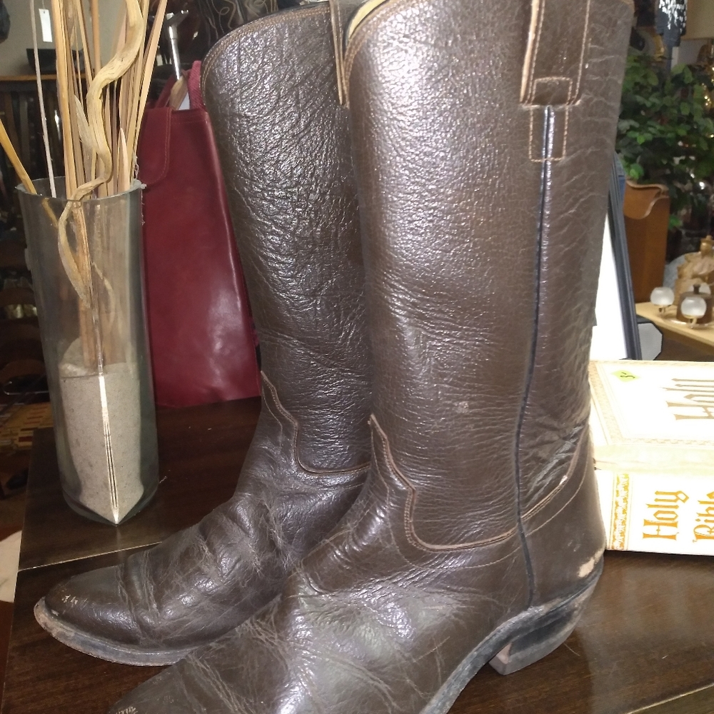 Olathe premium leather boots Vintage